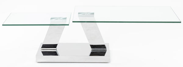 Enzo Swivel Glass Top Coffee Table