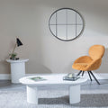 Mondrian White Melamine Top Oval Coffee Table
