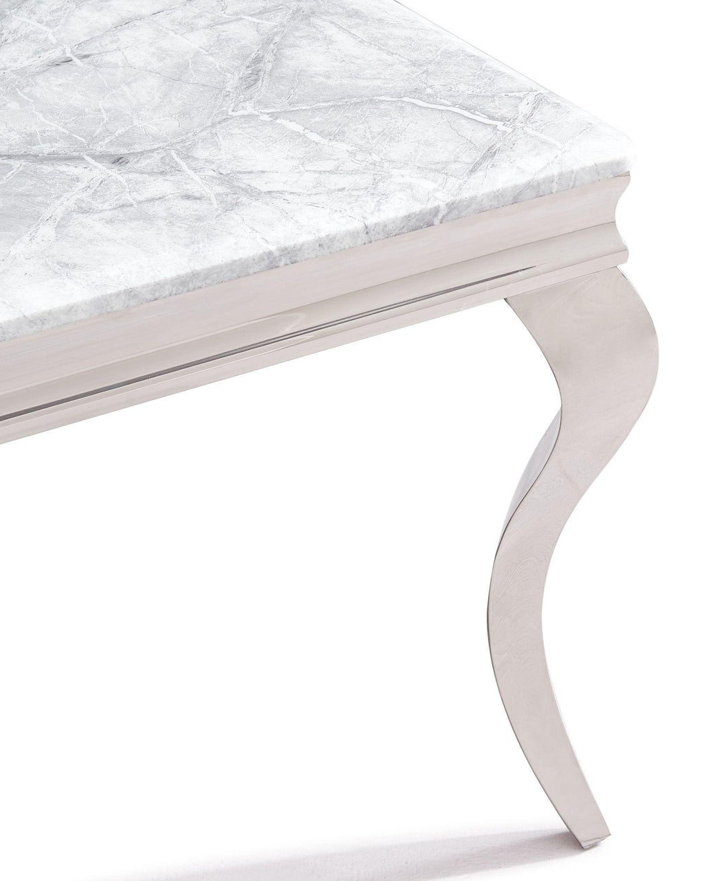 Merida Grey Marble and Chrome Coffee Table