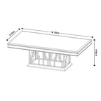 Mercury Grey Marble and Chrome Coffee Table