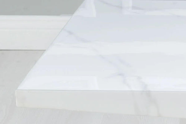 Olympia Square White Marble Coffee Table
