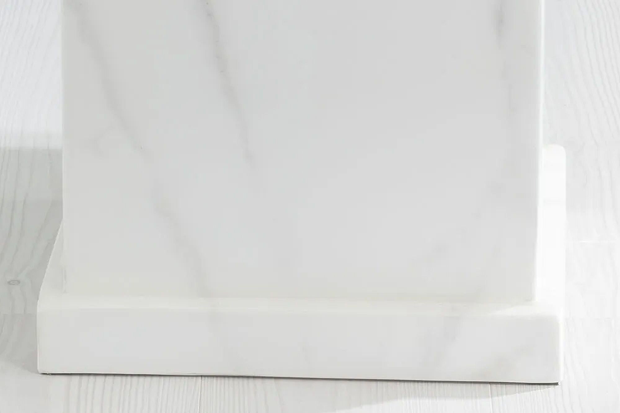 Olympia Square White Marble Coffee Table