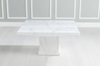 Olympia Square White Marble Coffee Table