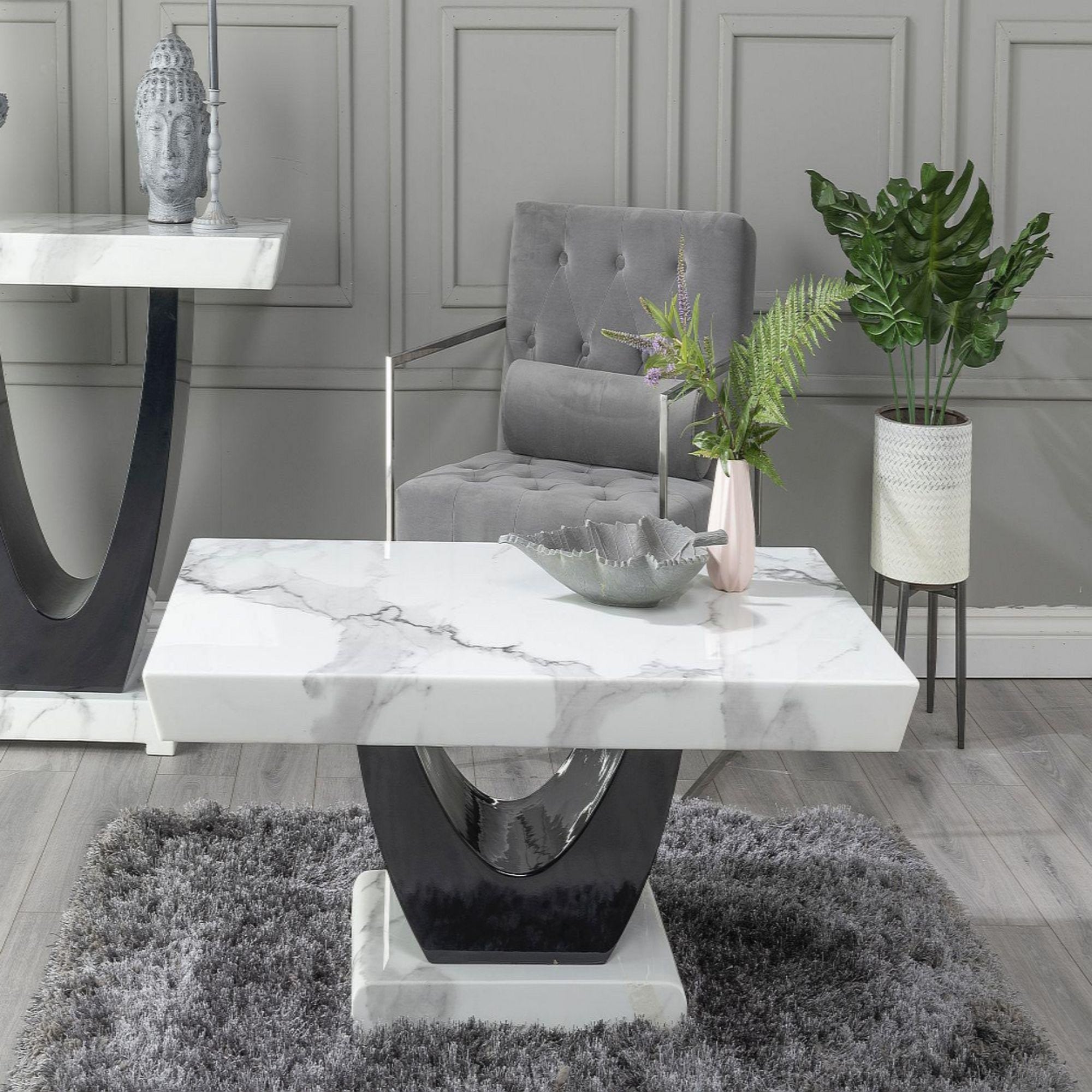 Omega White Marble Coffee Table