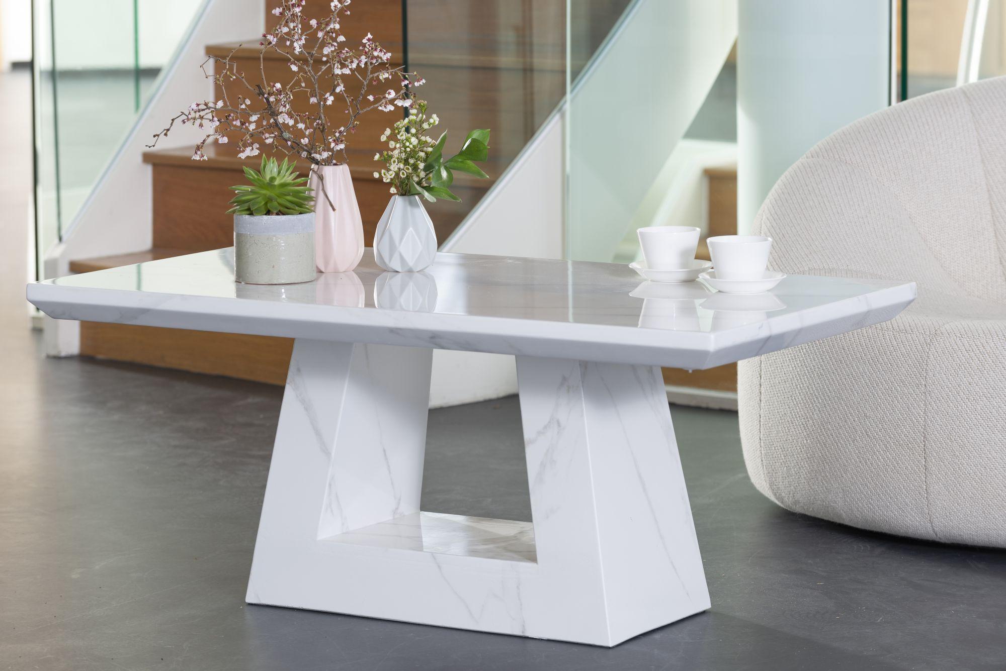 Rio White Marble Coffee Table