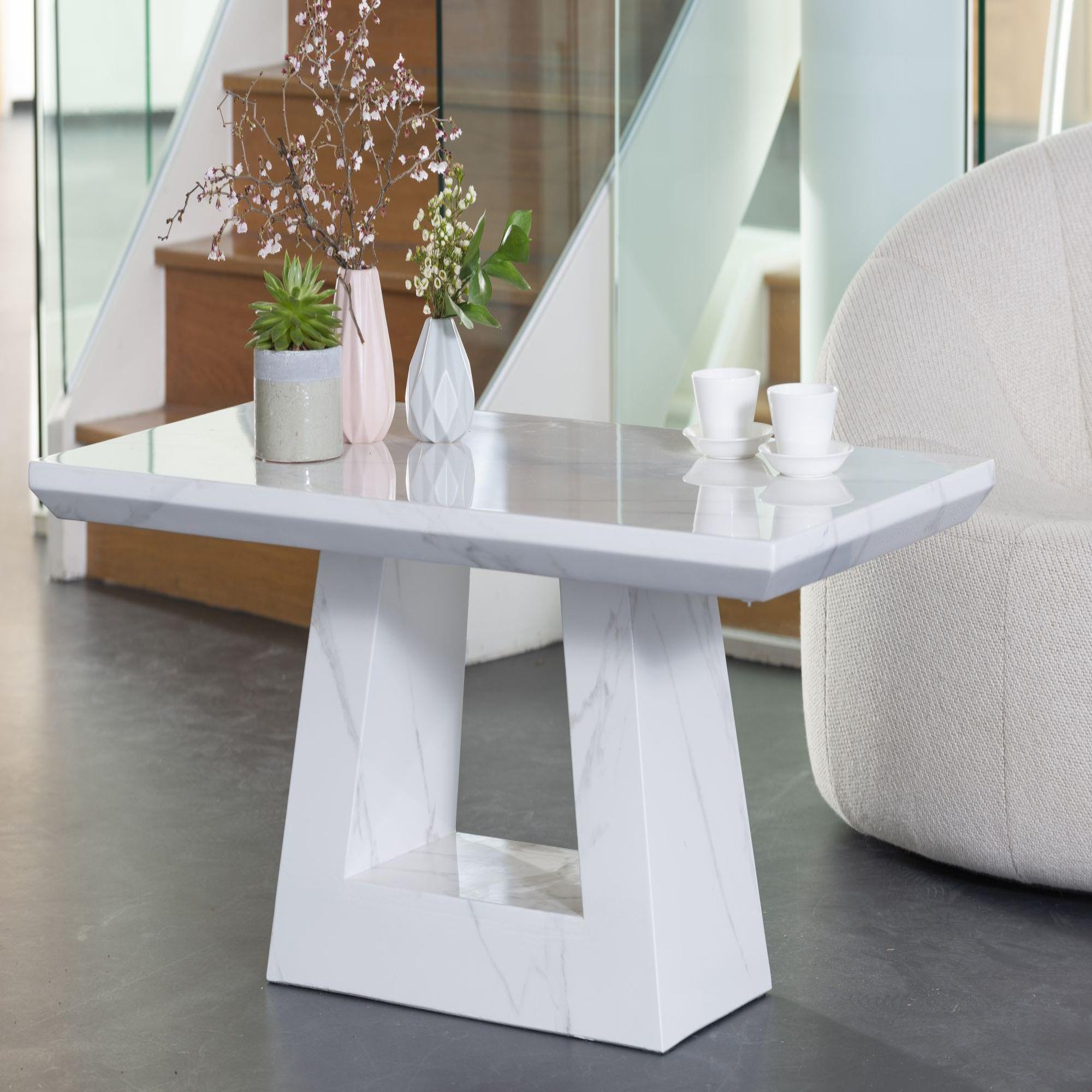 Rio White Marble Coffee Table
