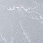 Sutton Grey and Chrome Round Coffee Table - 90cm Glass Top with Concrete Effect