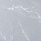 Sutton Grey and Gold Round Coffee Table - 90cm Glass Top with Concrete Effect