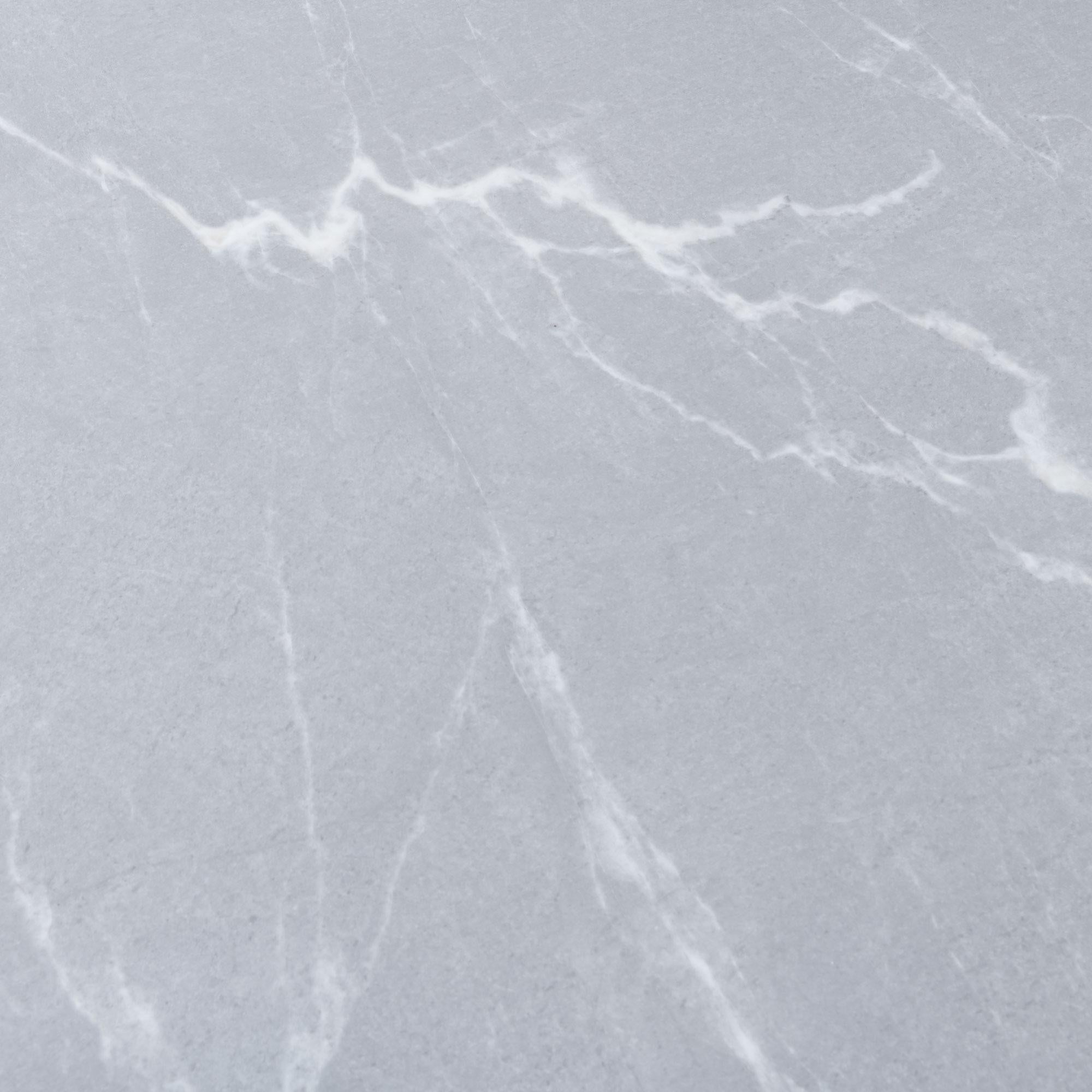 Sutton Grey and Gold Round Coffee Table - 90cm Glass Top with Concrete Effect