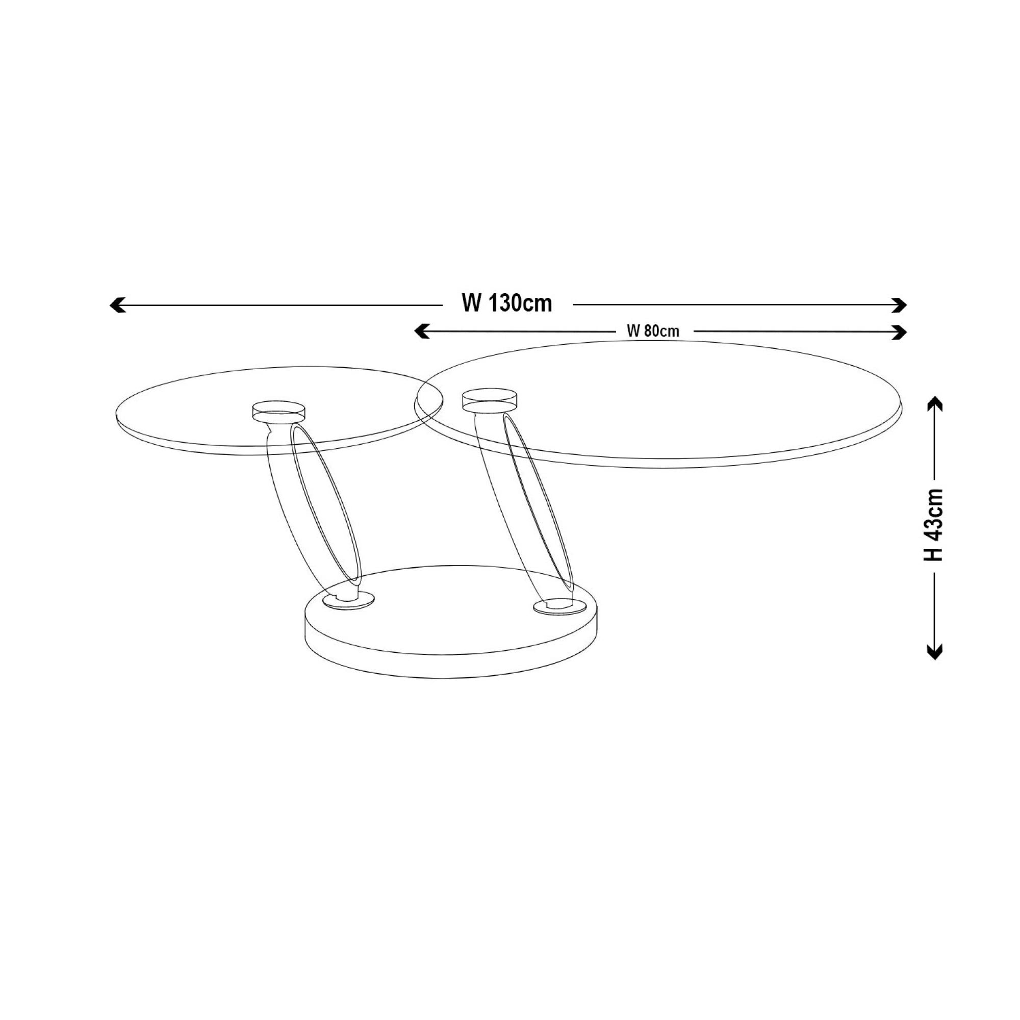 Virgo Swivel Glass Top Round Coffee Table