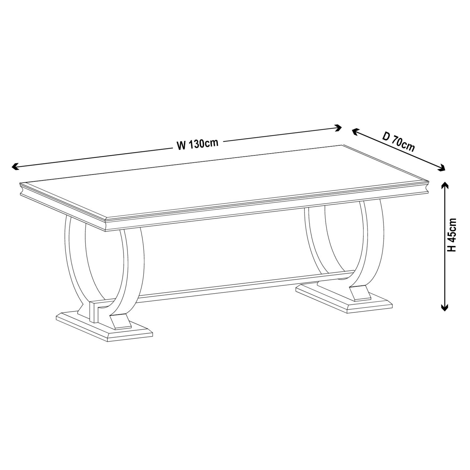 Welby Grey Marble and Chrome Coffee Table
