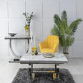 Welby Grey Marble and Chrome Coffee Table