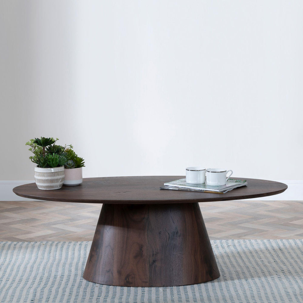 Whitby Walnut Oval Coffee Table