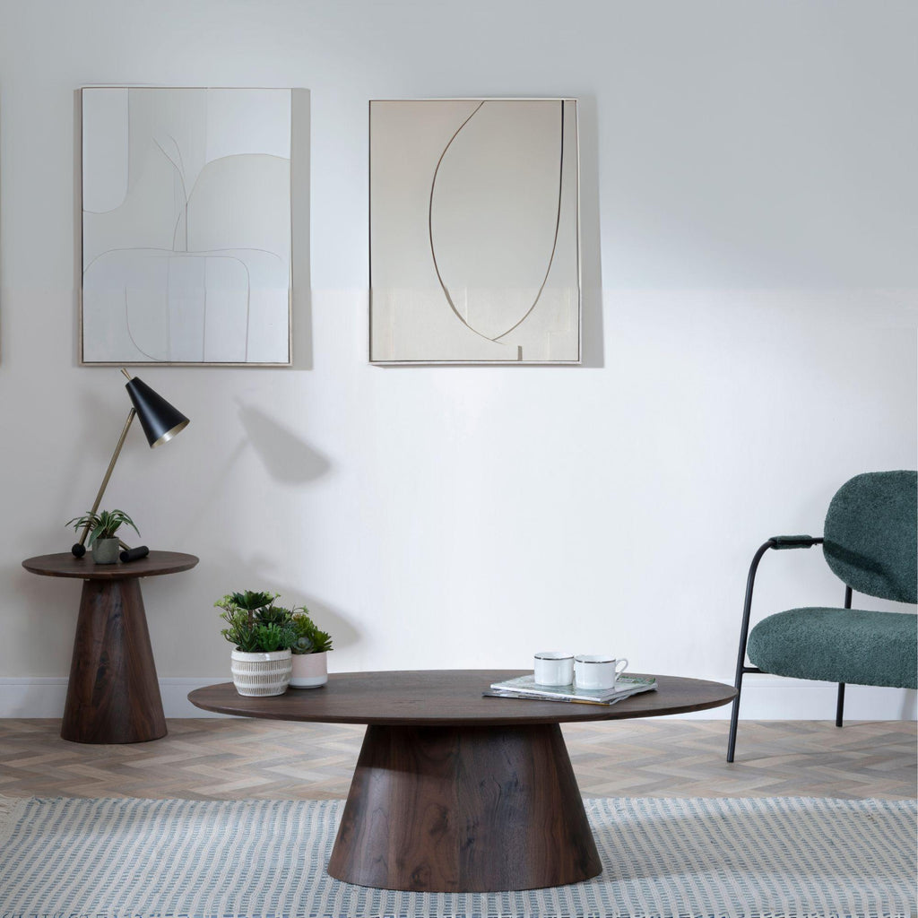 Whitby Walnut Oval Coffee Table