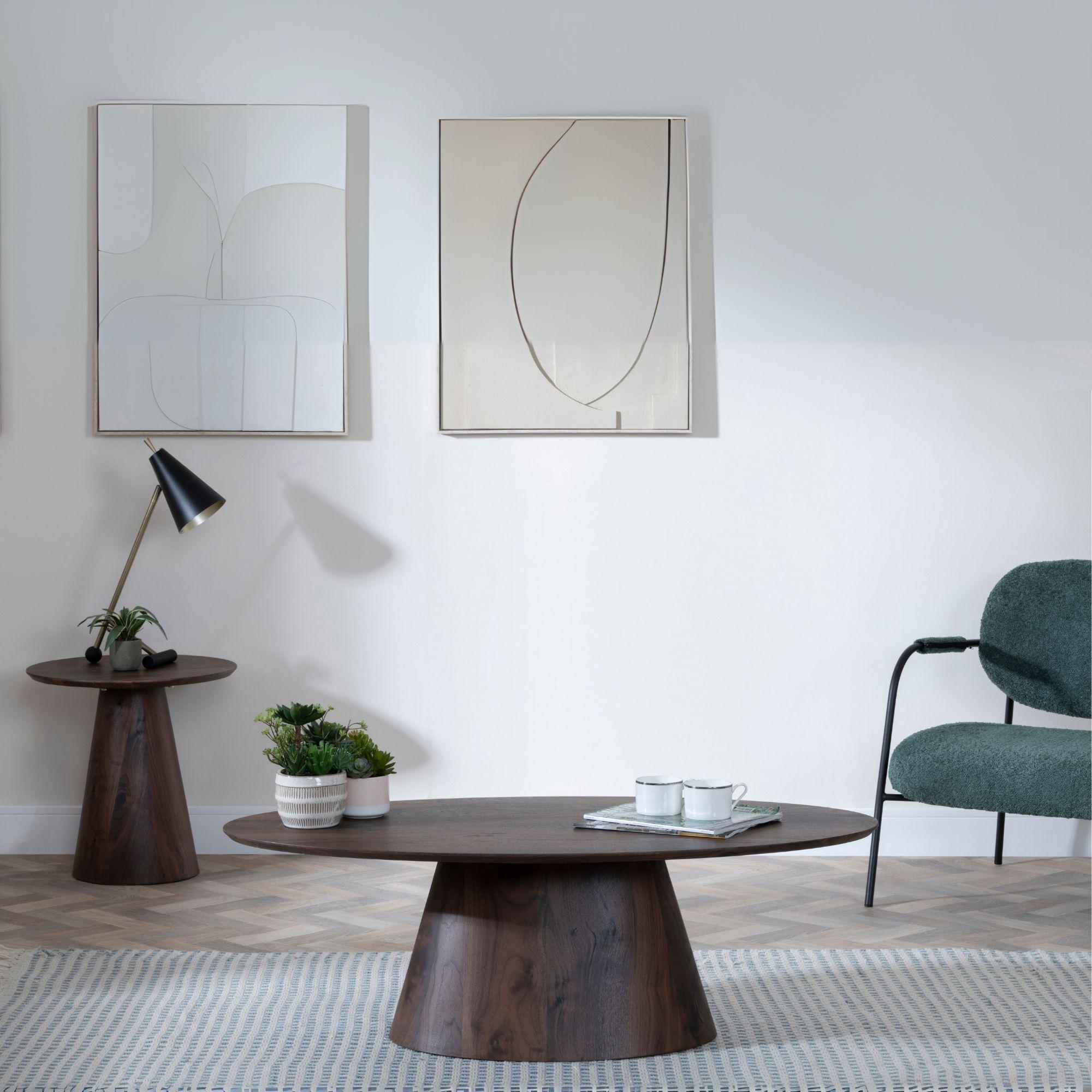 Whitby Walnut Oval Coffee Table