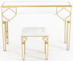 Cairo Mirrored Gold Trim Dressing Table