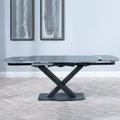 Atlanta Black Sintered Stone Extending Dining Table with Black Cross Base - 140cm-200cm