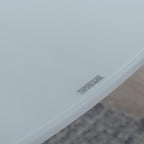 Alpen White Gloss Extending Dining Table with Glass Top