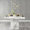 Athens White Marble Dining Table - 180