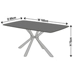 Blanco Grey Sintered Stone Dining Table
