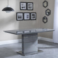 Brice 6 Seater Grey Gloss Dining Table - 160cm