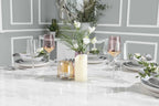 Cannes 130cm White Marble Round Dining Table