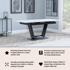 Delta White Sintered Stone Extending Dining Table