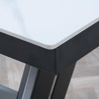 Delta White Sintered Stone Extending Dining Table