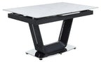 Delta White Sintered Stone Extending Dining Table