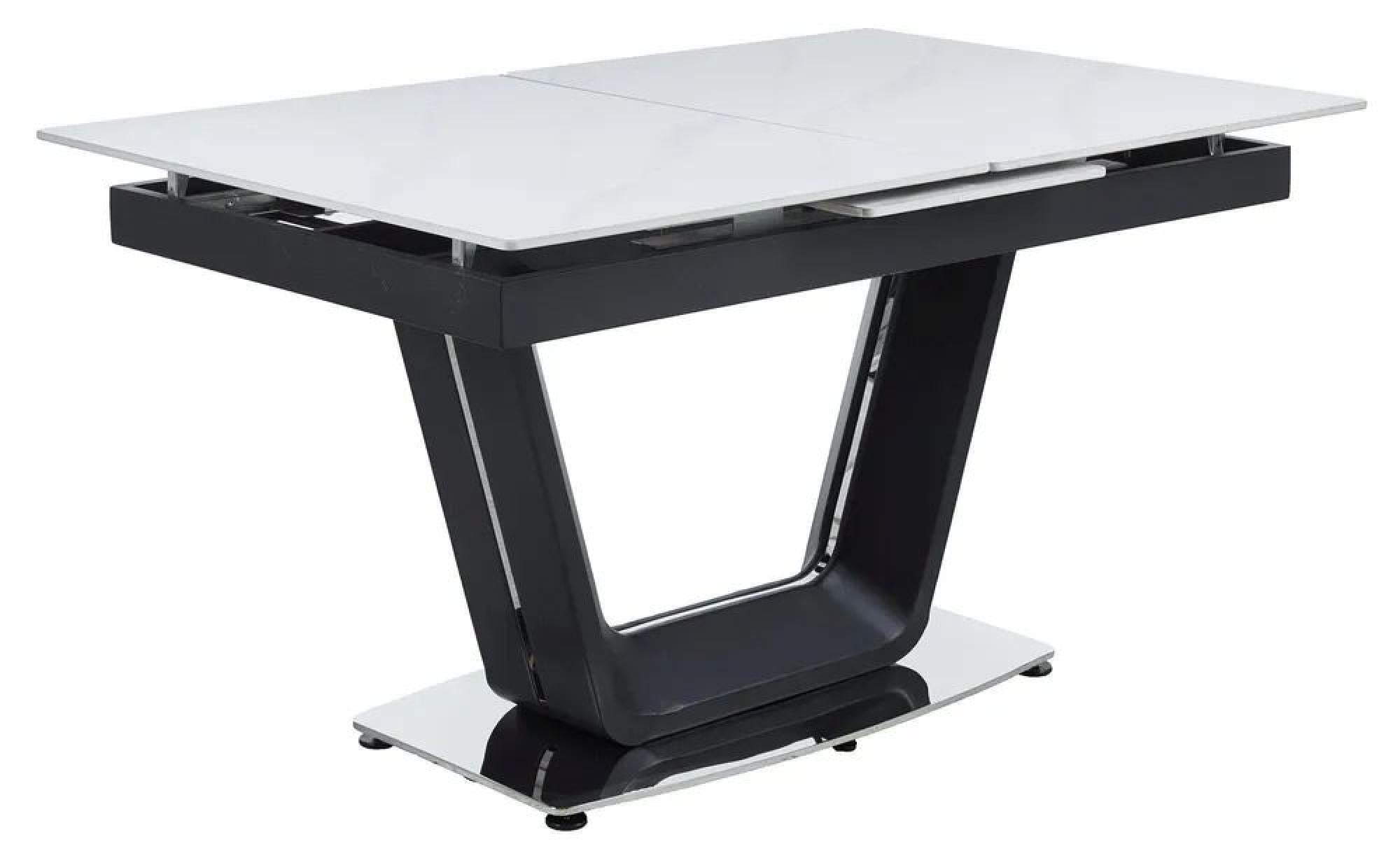 Delta White Sintered Stone Extending Dining Table