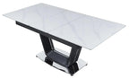 Delta White Sintered Stone Extending Dining Table