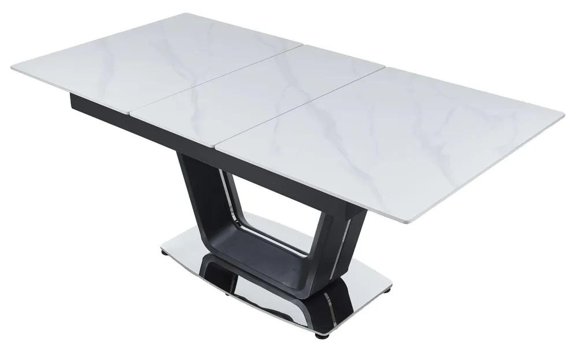 Delta White Sintered Stone Extending Dining Table
