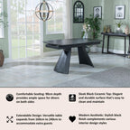Luna Black Ceramic Extending Dining Table