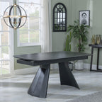 Luna Black Ceramic Extending Dining Table