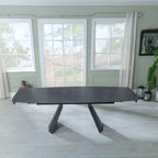 Luna Black Ceramic Extending Dining Table