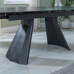Luna Black Ceramic Extending Dining Table