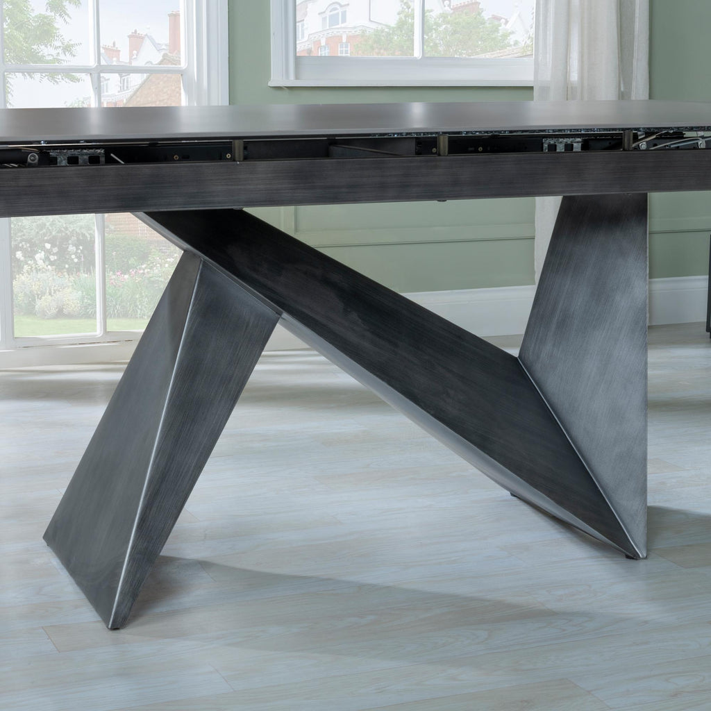 Lincoln Dark Grey Ceramic Extending Dining Table 160cm - 240cm