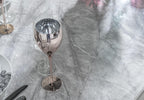 Mercury Grey Marble and Chrome Dining Table - 220cm