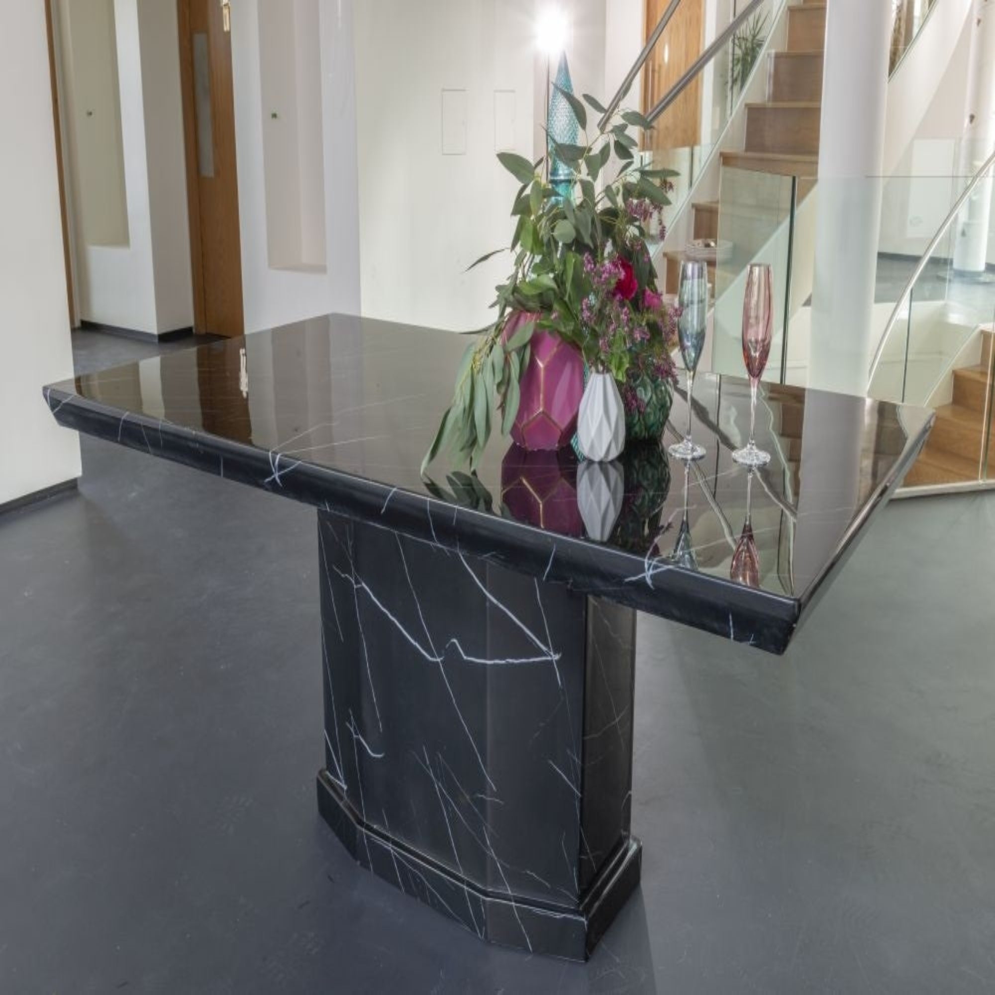 Nebula Black Marble Dining Table -200