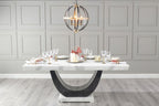 Omega White Marble Dining Table - 160
