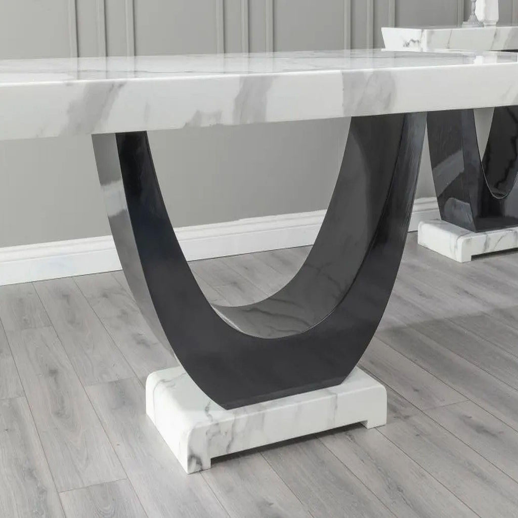 Omega White Marble Dining Table - 160