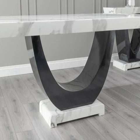 Omega White Marble Dining Table - 160