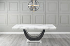 Omega White Marble Dining Table - 160