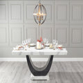 Omega White Marble Dining Table - 200
