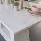 Rio White Marble Dining Table -160