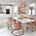 Rio White Marble Dining Table -160