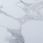 Sutton 150cm White and Black Dining Table - Glass Top with Marble Effect