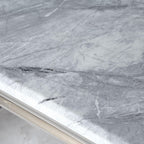 Welby Grey Marble and Chrome Dining Table - 180cm