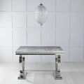 Welby Grey Marble and Chrome Dining Table - 180cm
