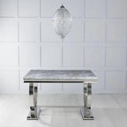 Welby Grey Marble and Chrome Dining Table - 180cm
